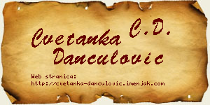 Cvetanka Dančulović vizit kartica